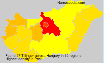 Surname Tillinger in Hungary Surname Tillinger in Hungary