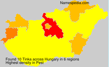Surname Tinka in Hungary Surname Tinka in Hungary