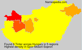Surname Tinter in Hungary Surname Tinter in Hungary