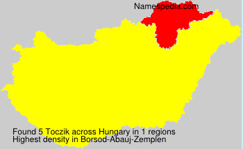 Surname Toczik in Hungary Surname Toczik in Hungary