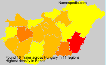 Surname Trajer in Hungary Surname Trajer in Hungary