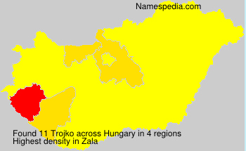 Surname Trojko in Hungary Surname Trojko in Hungary