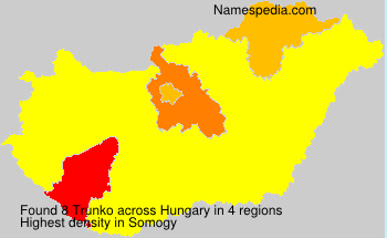 Surname Trunko in Hungary Surname Trunko in Hungary