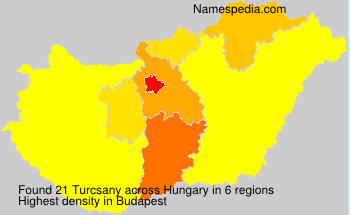 Surname Turcsany in Hungary Surname Turcsany in Hungary