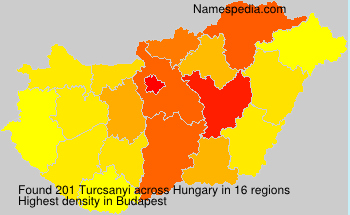 Surname Turcsanyi in Hungary Surname Turcsanyi in Hungary