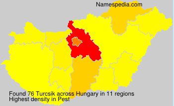 Surname Turcsik in Hungary Surname Turcsik in Hungary