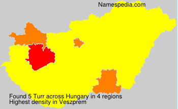 Surname Turr in Hungary