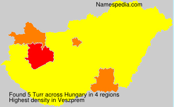Surname Turr in Hungary Surname Turr in Hungary