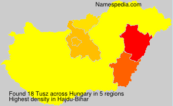 Surname Tusz in Hungary Surname Tusz in Hungary