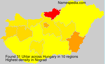 Surname Uhlar in Hungary