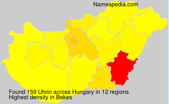 Surname Uhrin in Hungary