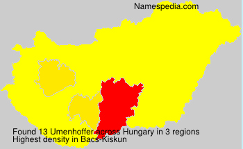 Surname Umenhoffer in Hungary Surname Umenhoffer in Hungary