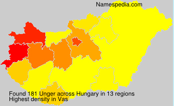 Surname Unger in Hungary Surname Unger in Hungary