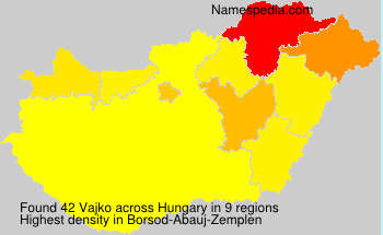 Surname Vajko in Hungary Surname Vajko in Hungary