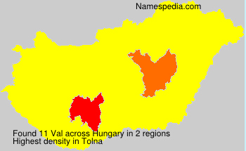 Surname Val in Hungary Surname Val in Hungary