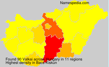 Surname Valkai in Hungary Surname Valkai in Hungary
