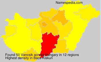 Surname Vancsik in Hungary Surname Vancsik in Hungary