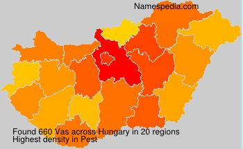 Surname Vas in Hungary Surname Vas in Hungary