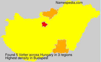 Surname Vetter in Hungary Surname Vetter in Hungary