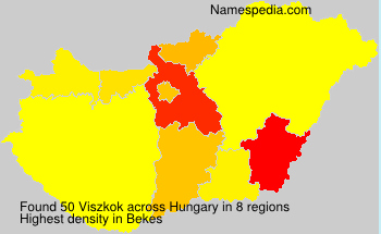 Surname Viszkok in Hungary