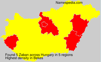 Surname Zaban in Hungary Surname Zaban in Hungary