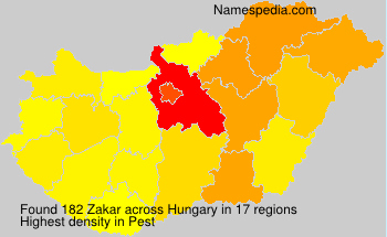 Surname Zakar in Hungary Surname Zakar in Hungary
