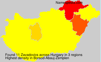 Surname Zavadovics in Hungary Surname Zavadovics in Hungary