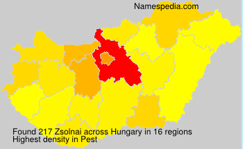 Surname Zsolnai in Hungary Surname Zsolnai in Hungary