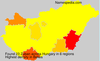 Surname Zuban in Hungary