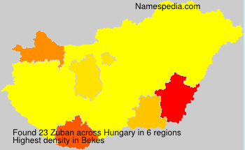Surname Zuban in Hungary Surname Zuban in Hungary