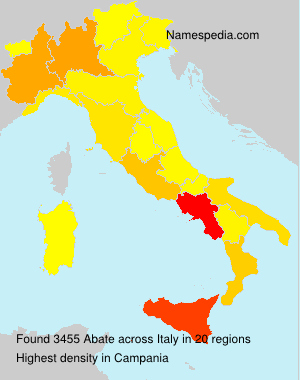 Surname Abate in Italy Surname Abate in Italy