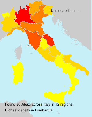 Surname Abazi in Italy Surname Abazi in Italy