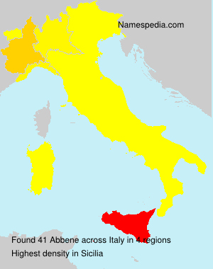 Surname Abbene in Italy Surname Abbene in Italy