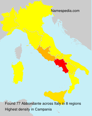 Surname Abbondante in Italy Surname Abbondante in Italy