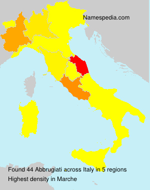Surname Abbrugiati in Italy Surname Abbrugiati in Italy