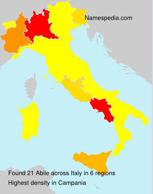 Surname Abile in Italy Surname Abile in Italy