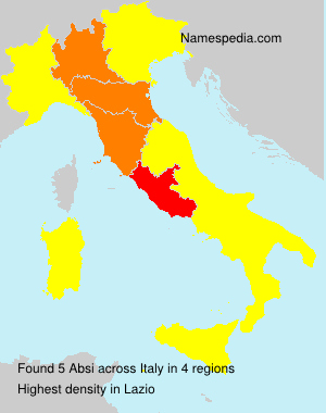 Surname Absi in Italy Surname Absi in Italy