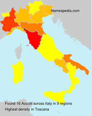 Surname Accolti in Italy