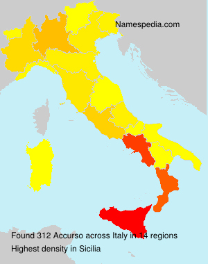 Surname Accurso in Italy Surname Accurso in Italy