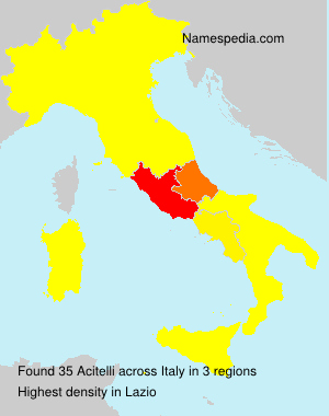 Surname Acitelli in Italy Surname Acitelli in Italy