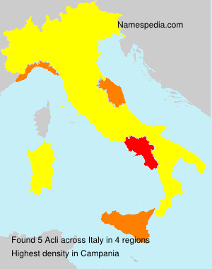 Surname Acli in Italy Surname Acli in Italy