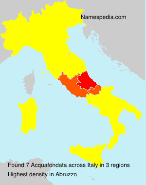 Surname Acquafondata in Italy Surname Acquafondata in Italy