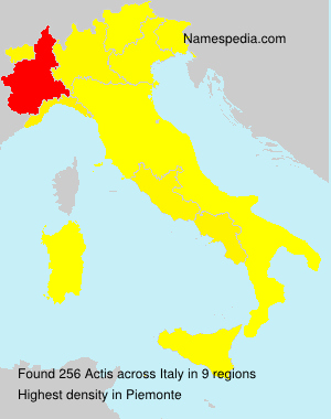 Surname Actis in Italy