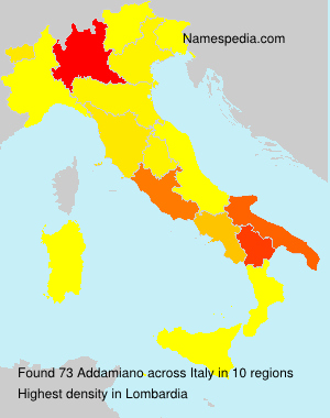 Surname Addamiano in Italy Surname Addamiano in Italy