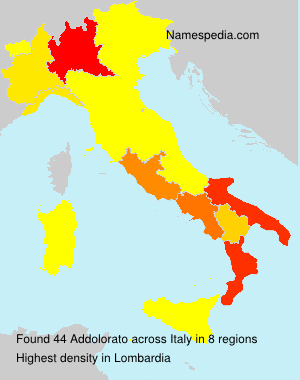 Surname Addolorato in Italy