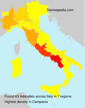 Surname Addonisio in Italy Surname Addonisio in Italy