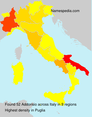 Surname Addorisio in Italy Surname Addorisio in Italy