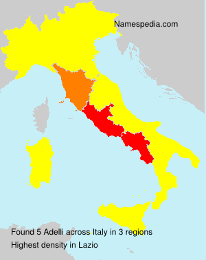 Surname Adelli in Italy Surname Adelli in Italy