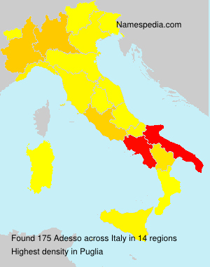 Surname Adesso in Italy Surname Adesso in Italy