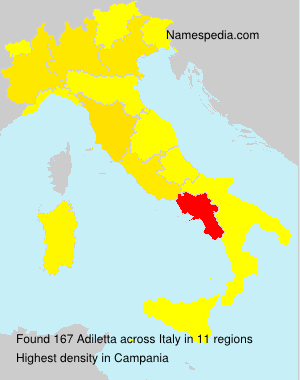 Surname Adiletta in Italy Surname Adiletta in Italy
